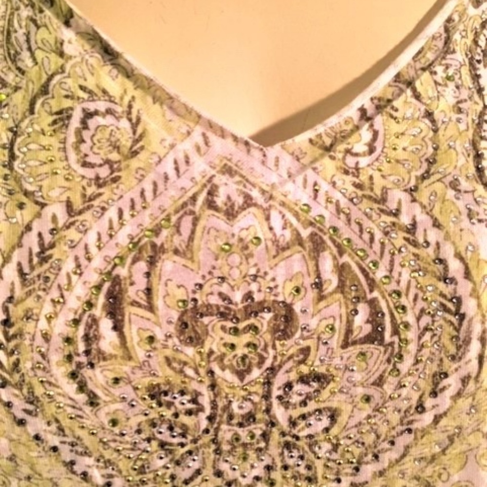 NEW CHICO'S EMBELLISHMENT TOP SIZE 3 LARGE 16 - Picture 5 of 8